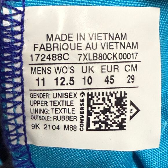 CONVERSE X SPACE JAM MEN'S 11 RUN STAR MOTION HIGH CONCORD PURPLE WHITE 172488C - Picture 6 of 6